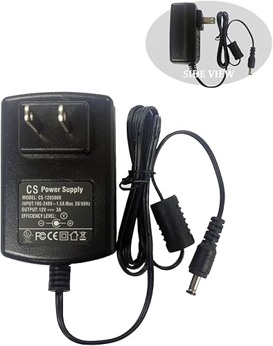 Miniatura 2 de Paquete de 2 adaptadores de alimentación de CA a CC 12 V 3A 12 V3A conmutación para cámaras DVR NVR LED tira de luz DC5.0.197 * 0.083 in UL listado