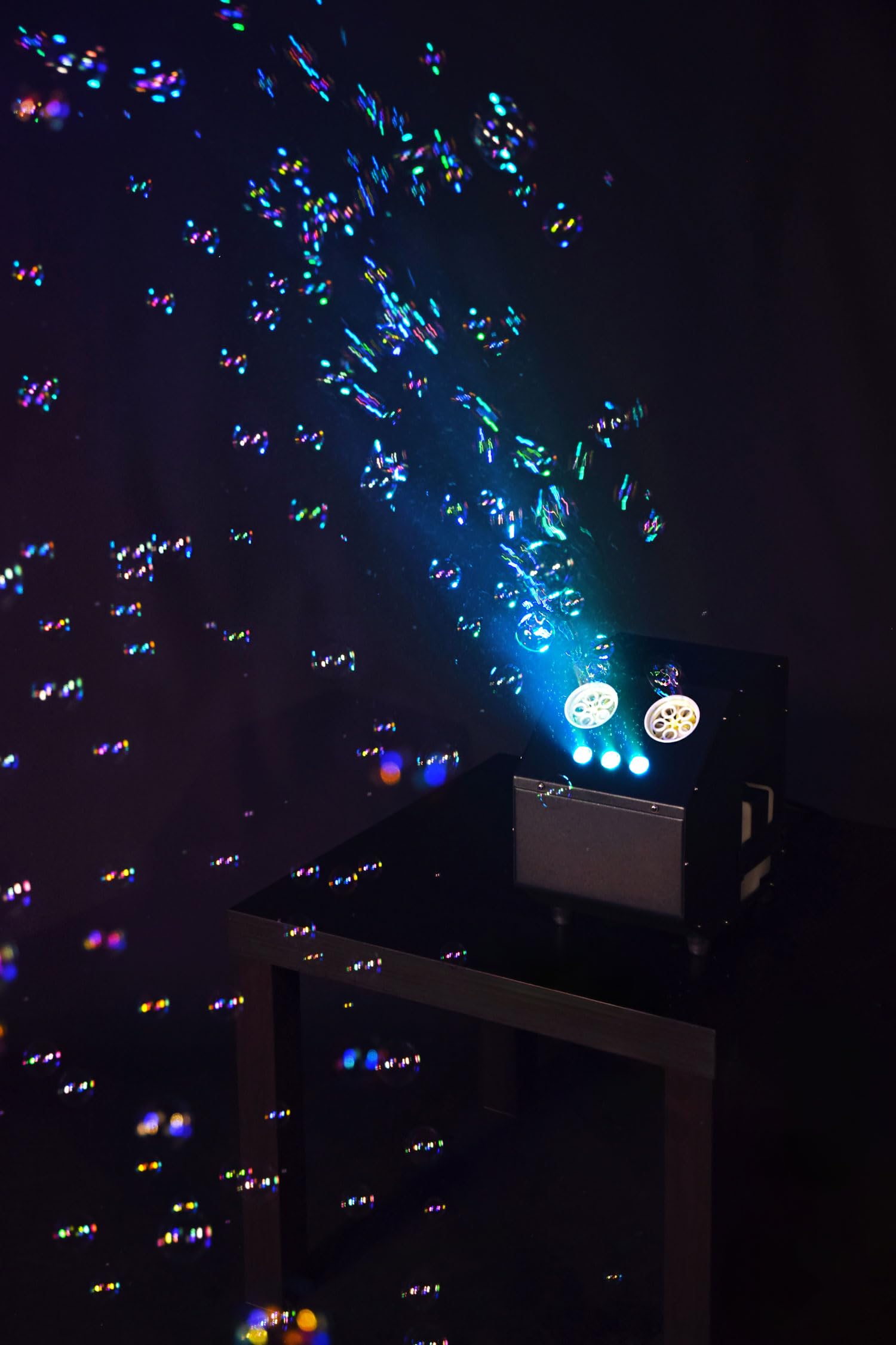 LED Double Bubble Machine