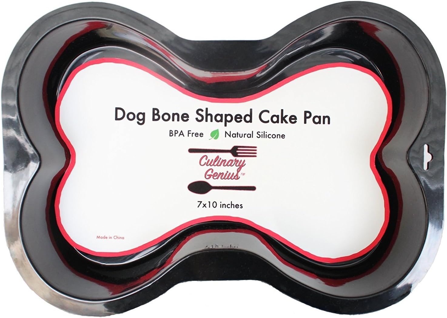 Silicone Dog Bone Shape Cake Pan for Puppy Birthday Cake Mix Novelty 7x10inch Small