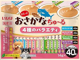いなば まるっとおさかなちゅ～る 40本入り 4種のバラエティ