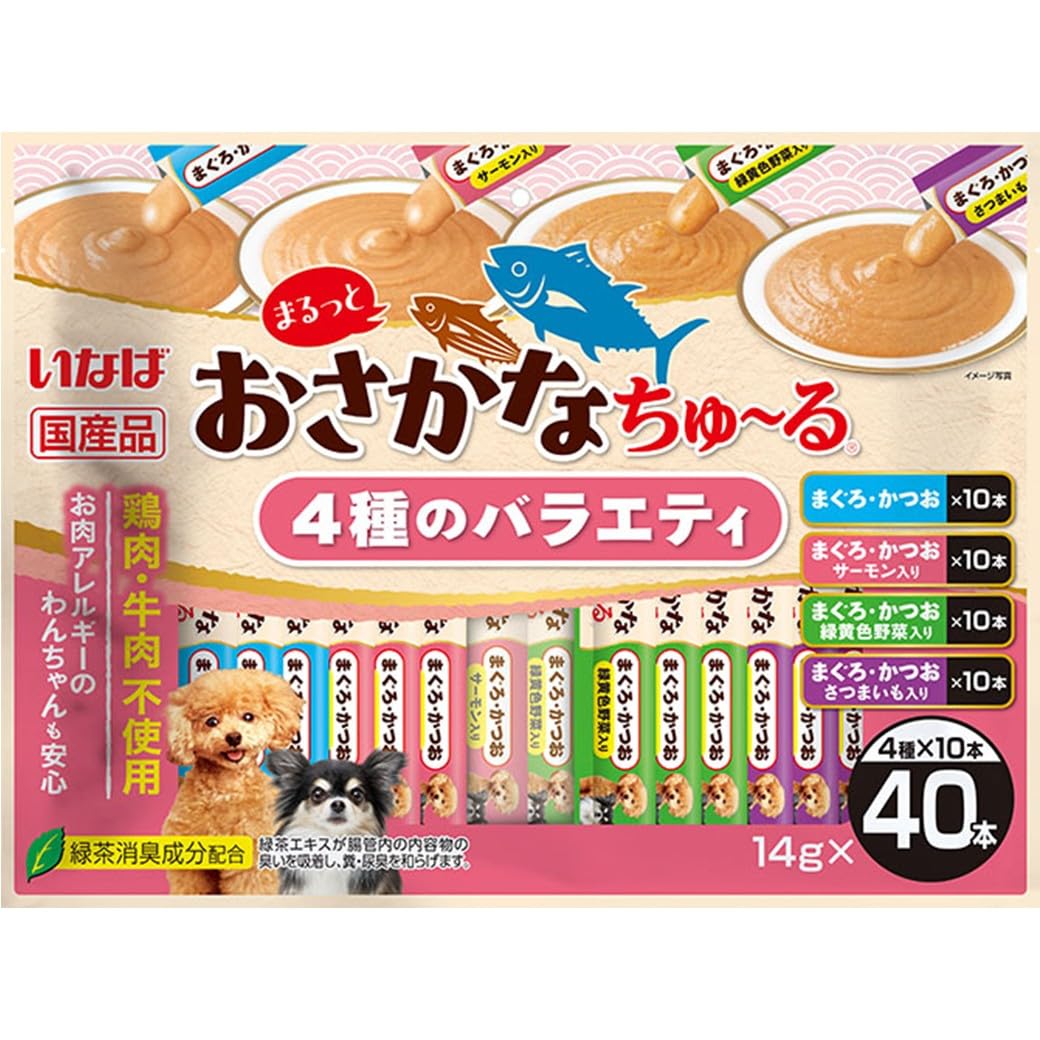 いなば まるっとおさかなちゅ～る 40本入り 4種のバラエティ