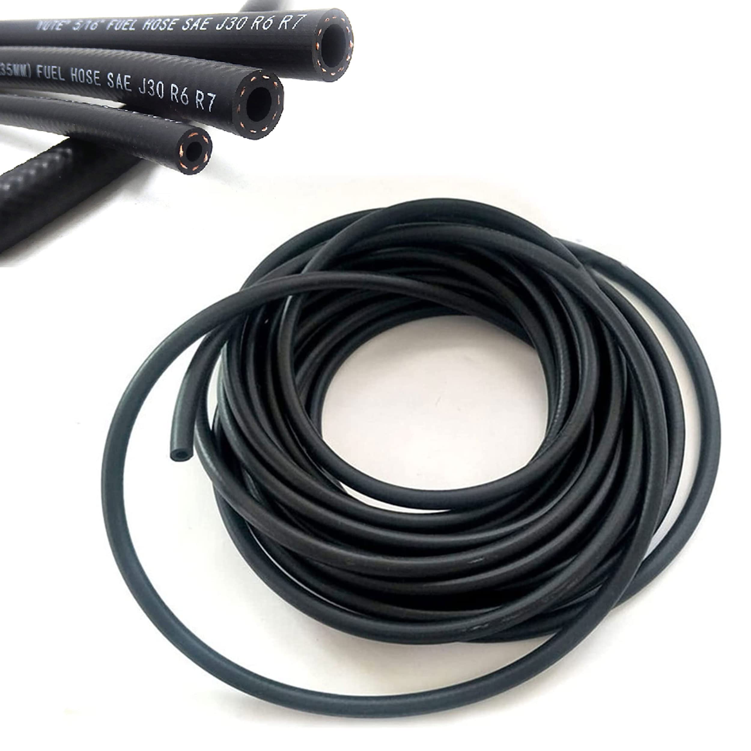 Universal Fuel Pipe LINE Rubber Reinforced for Fuel Hose Engine UNLEADED Petrol Diesel Oil (8.0MM X 14.0MM, 2 Meter)