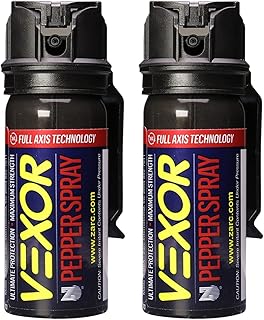 Sponsored Ad - Vexor Pepper Spray w/ Belt Clip for self defense - 2 Pack, Maximum Police Strength, 20-foot range, Full Axi...