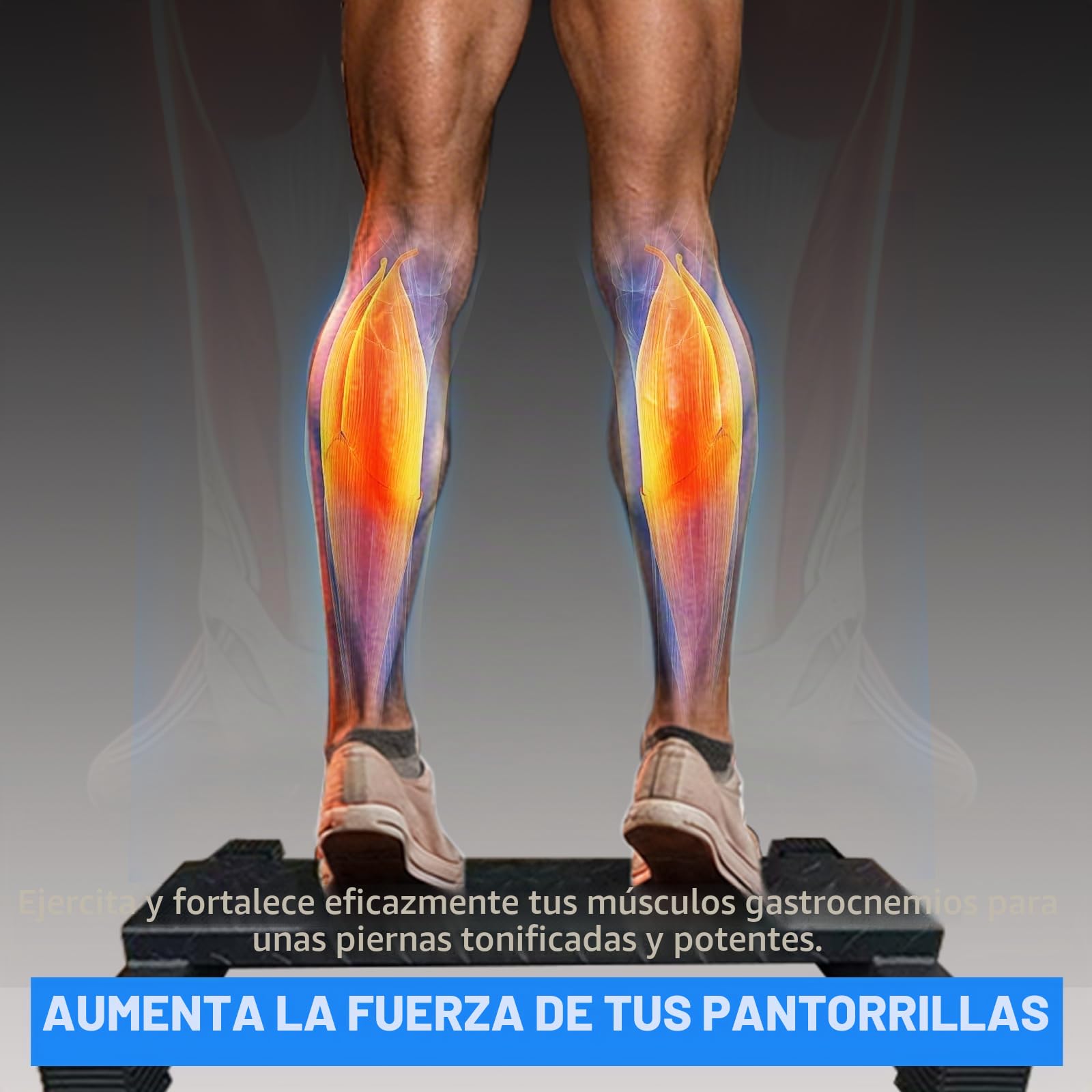 Entrenador de pantorrillas, barra versátil para levantamiento de pantorrillas, bloque de pantorrilla sólido antideslizante de acero para levantamiento de pantorrillas, sentadillas, estiramientos de