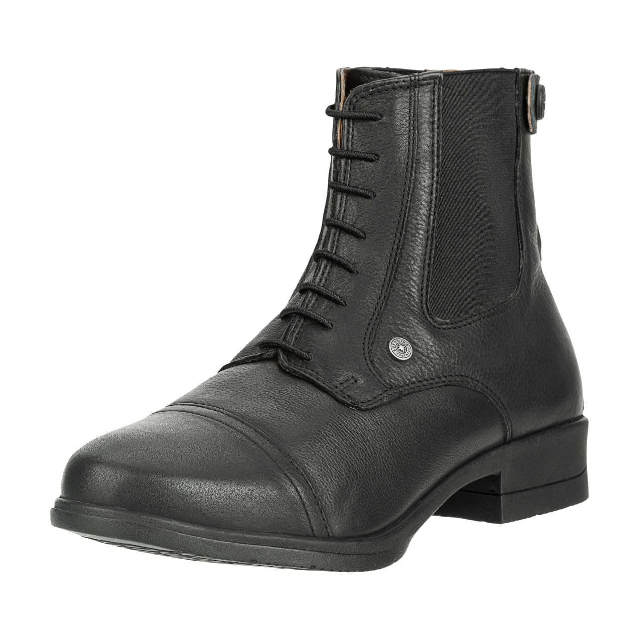 SUEDWIND FOOTWEAR Reitstiefeletten Nova Soft BZ Lace - Rindsleder Reitschuhe – Unisex Paddock Stiefeletten m. Schnürung, Mesh-Lining, Nova-Gummisohle & Reißverschluss hinten – schwarz – 25-46