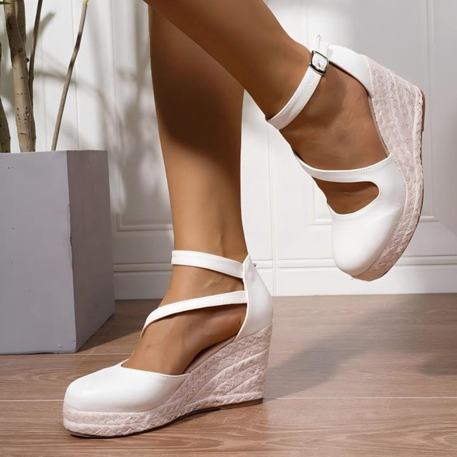 Generisch Zapatos de baile con plataforma para mujer, elegantes zapatos de novia con tiras tradicionales de tacones altos cómodos zapatos de fiesta con tacón para vacaciones de octubre