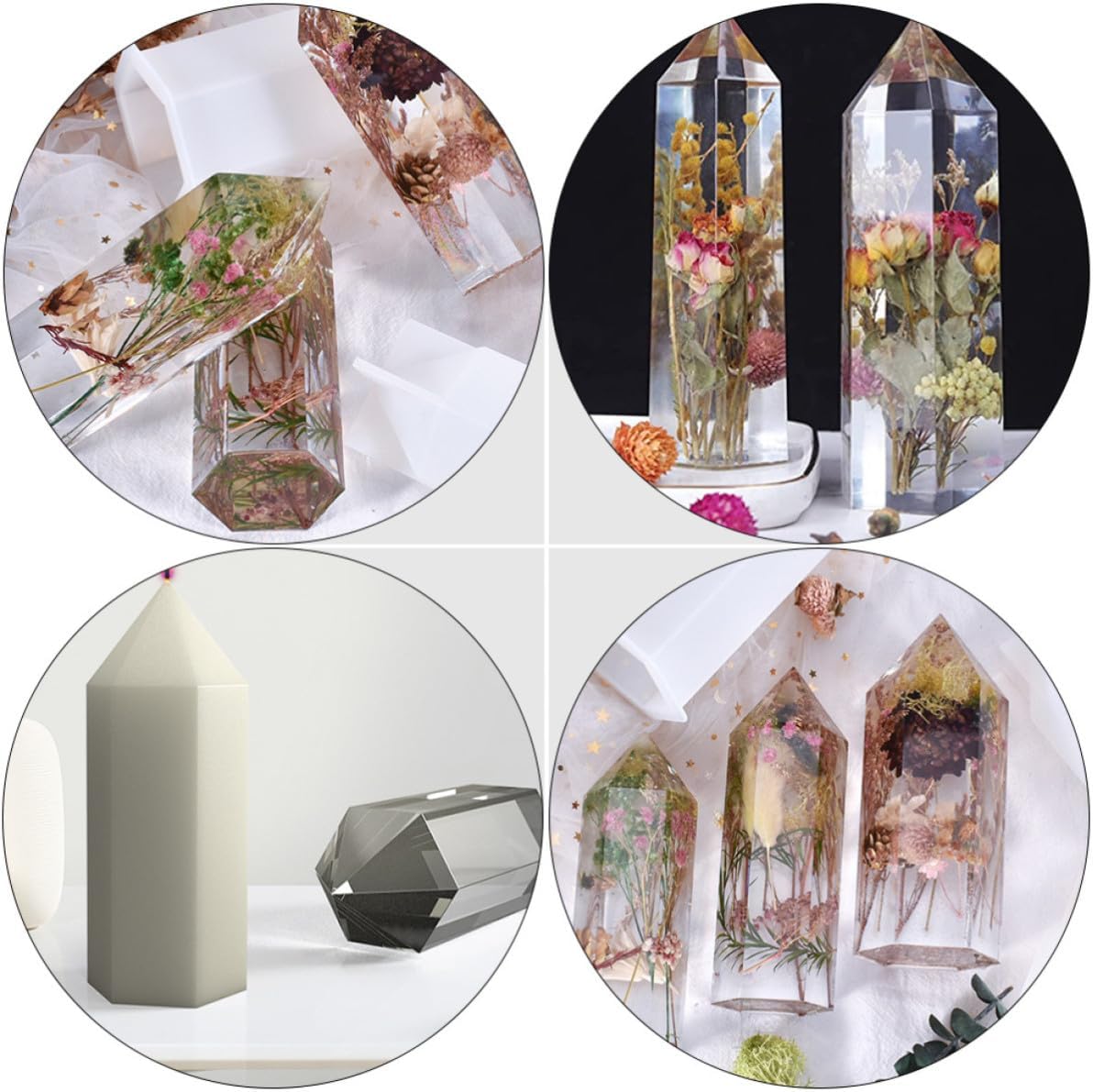 3pcs Six Edges Vertebral Body Silicone Candle Making Mold