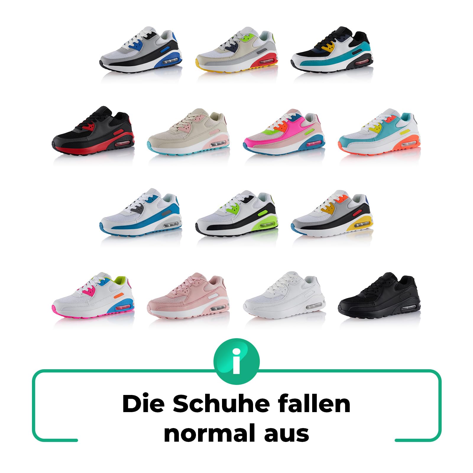 Fusskleidung® Damen Herren Sportschuhe Dämpfung Sneaker leichte Laufschuhe