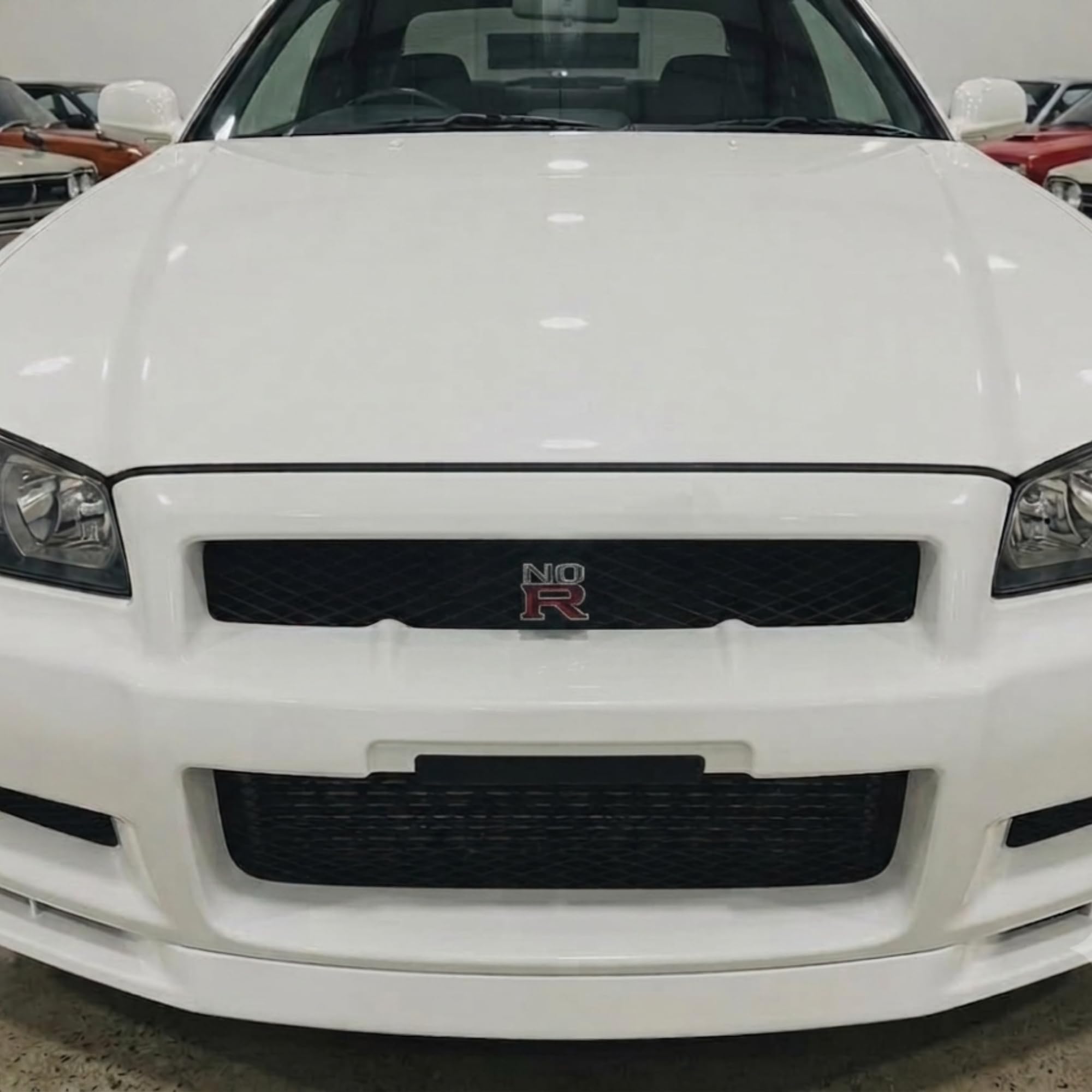 Lowkey Logo NO-R adatto per Skyline R34 R33 R32 | NO-R Logo autoadesivo per Front GT-R Style