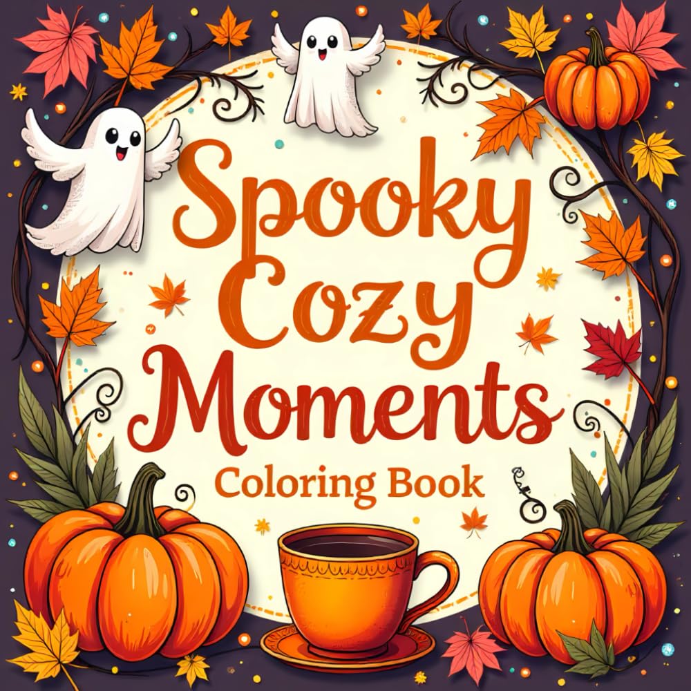 Spooky Cozy Moments Coloring Book: Relaxing Halloween Vibes and Comforting Autumn Scenes to Color (Cozy Coloring Books Series)