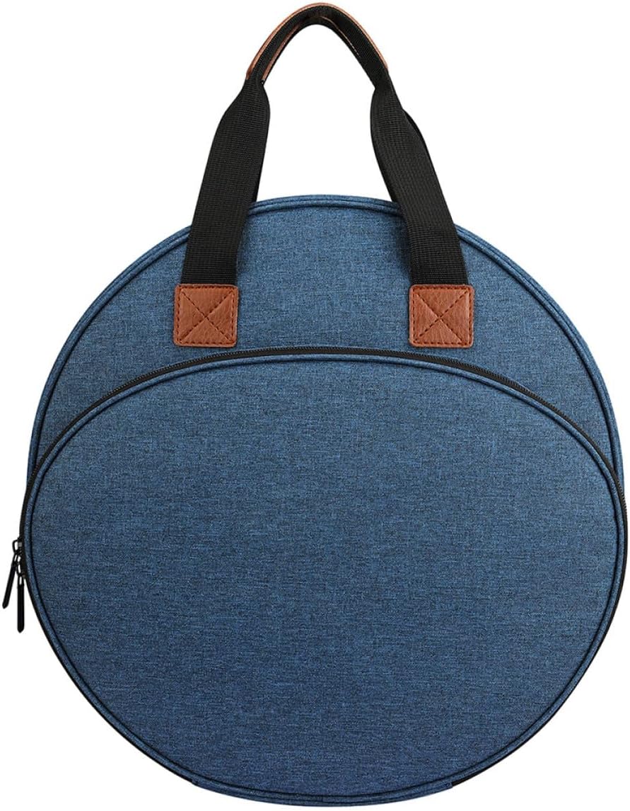 Abaodam Embroidery Project Carrying Bag Embroidery Tool Tote Bag Blue Handheld Storage Organizer for DIY Craft and Sewing Supplies