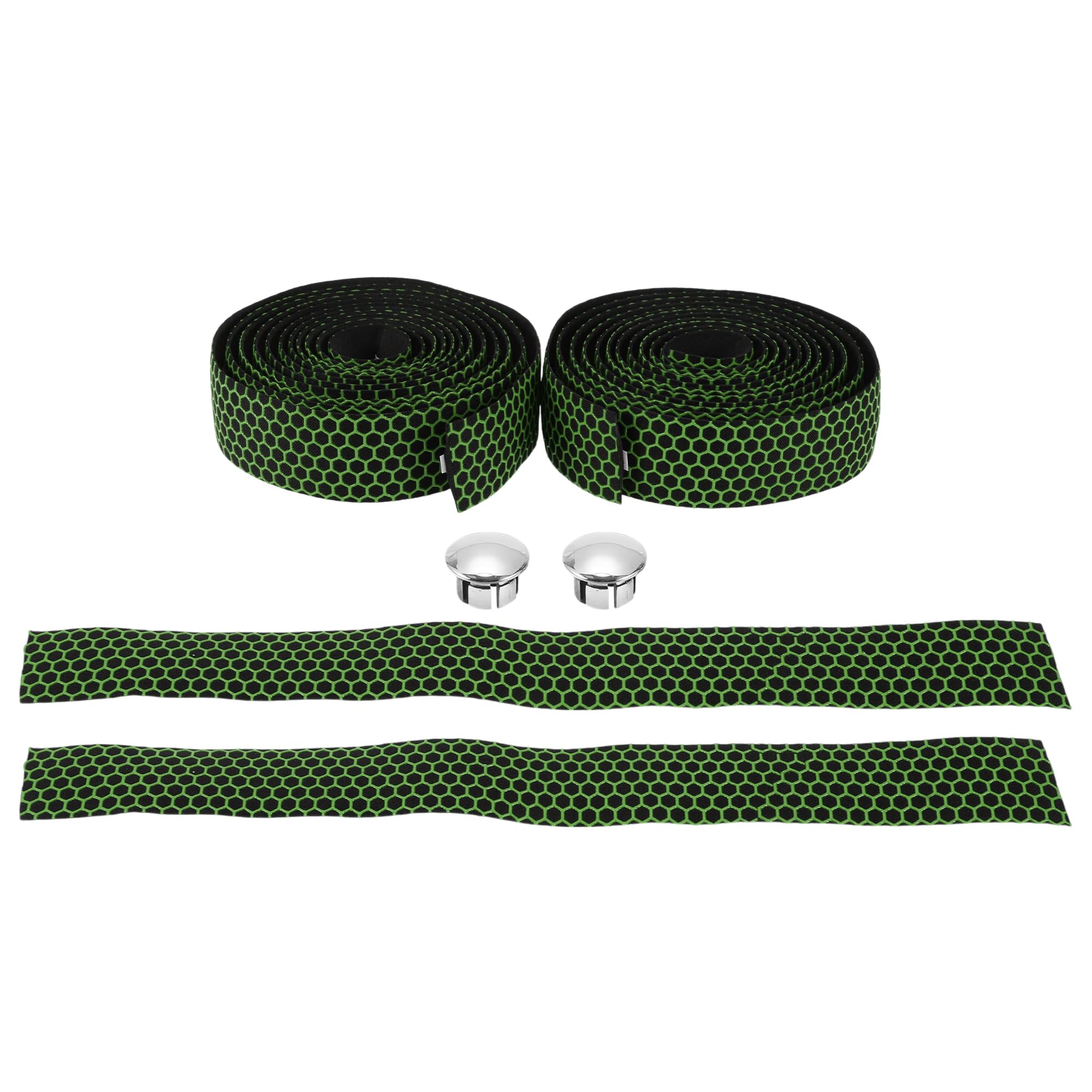 TUCKBOLD Bike Handlebar Tape Plaid Pattern Non-Slip | Bicycle Handlebar Grip Tape Green 1 Pair