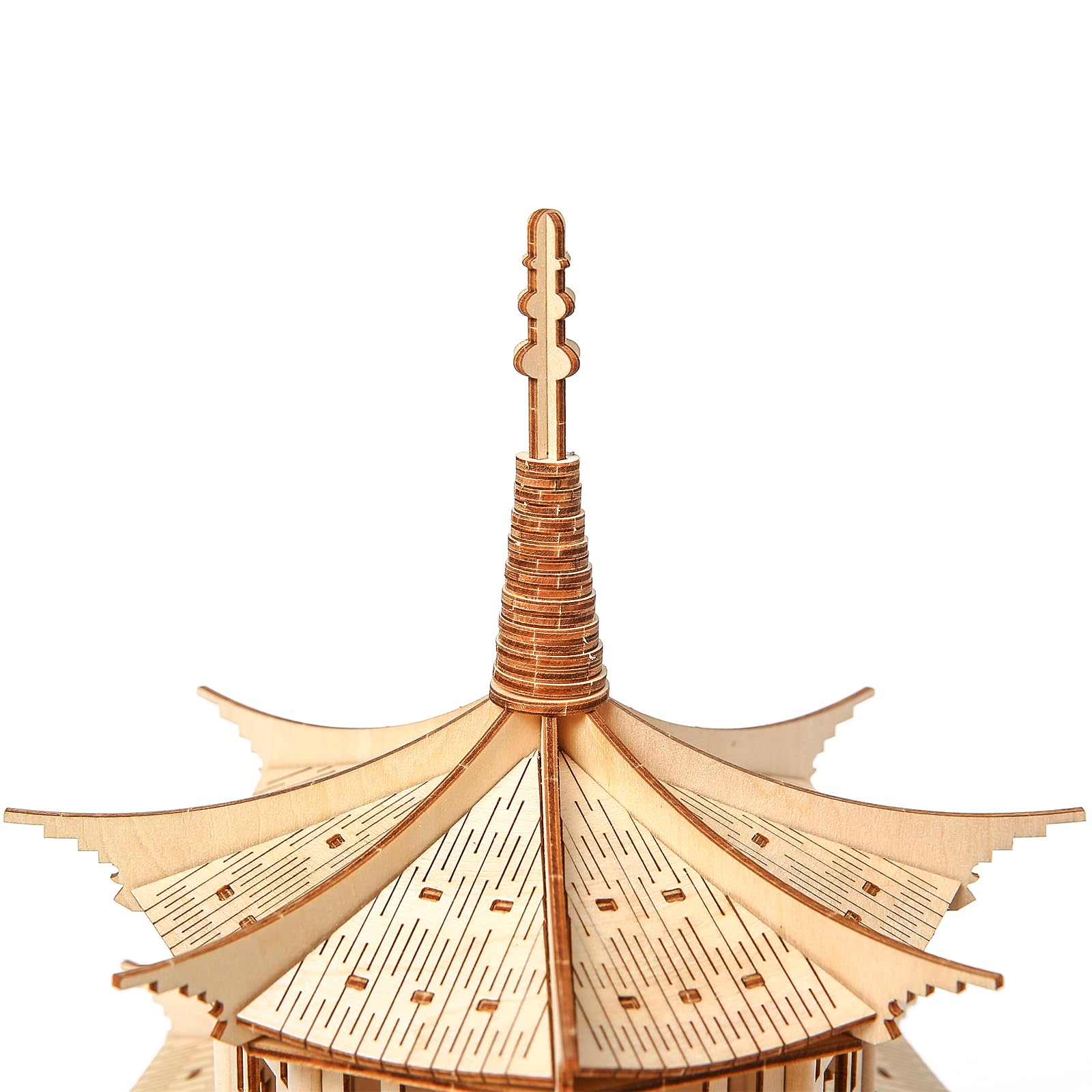 Drewniane puzzle 3D dla dorosłych, zestaw modelarski, drewniana pagoda, zestaw do samodzielnego montażu chińskiego ośmiokątnego pawilonu, "zrób to sam", puzzle 3D, budowanie pawilonu, pomysł