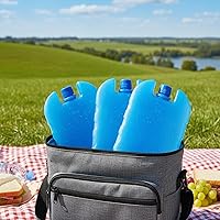 Vista 3 de Paquetes de hielo recargables reutilizables para enfriadores Paquetes de congelador para loncheras, suministros de campamento Bloques de hielo