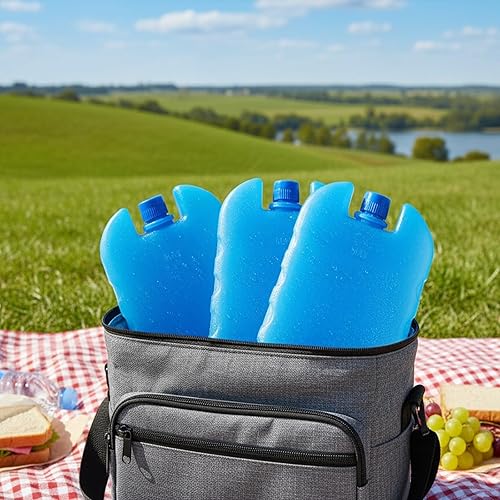 Miniatura 4 de Paquetes de hielo recargables reutilizables para enfriadores  Paquetes de congelador para loncheras, suministros de campamento  Bloques de hielo