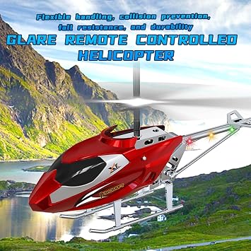 913 Remote Control Helicopter for Adults, 2.4G 2.5CH Durable ABS Body RC Helicopter with Gyroscope Stabilization & LED Lights, Crash-Resistant for Adults Beginners