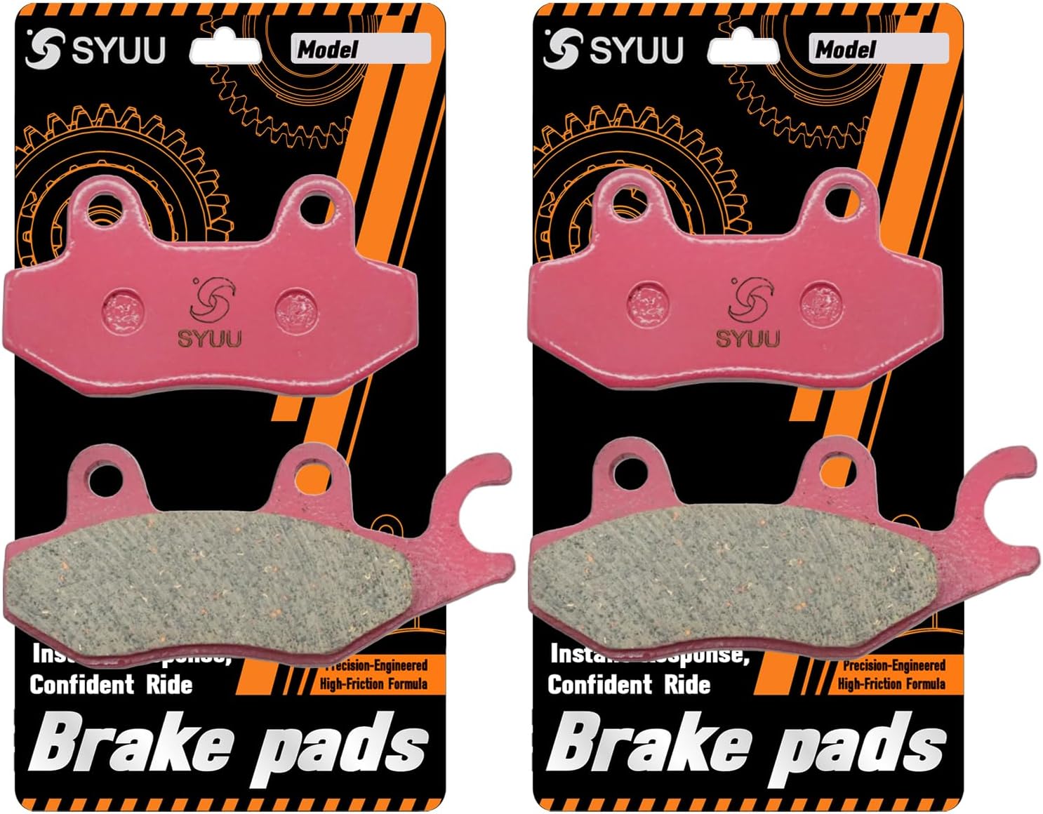 S SYUU Ceramic Motorcycle Front Rear Brake Pads Compatible with Kawasaki EX 250 R Ninja 250 R 2008-2012, EX 300 Ninja 300 2013-2016, EX 400 Ninja 400 Z 400 2018-2024, Z 250 SL 2015-2017 FA197F FA197R
