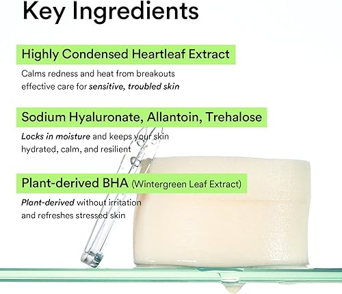 Miniatura 5 de Abib Heartleaf Spot Pad Calming Touch 80pads 5.07 fl.oz.  Almohadillas de tóner calmantes para el acné coreano para la cara, limpieza, desechable,