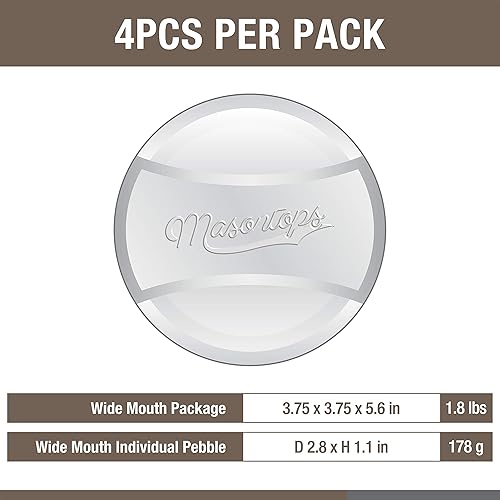 Miniatura 6 de Masontops Pickle Pebble - Pesas de vidrio para la fermentación, juego de pesas para encurtidos, fermentación en frascos de conserva de boca pequeña