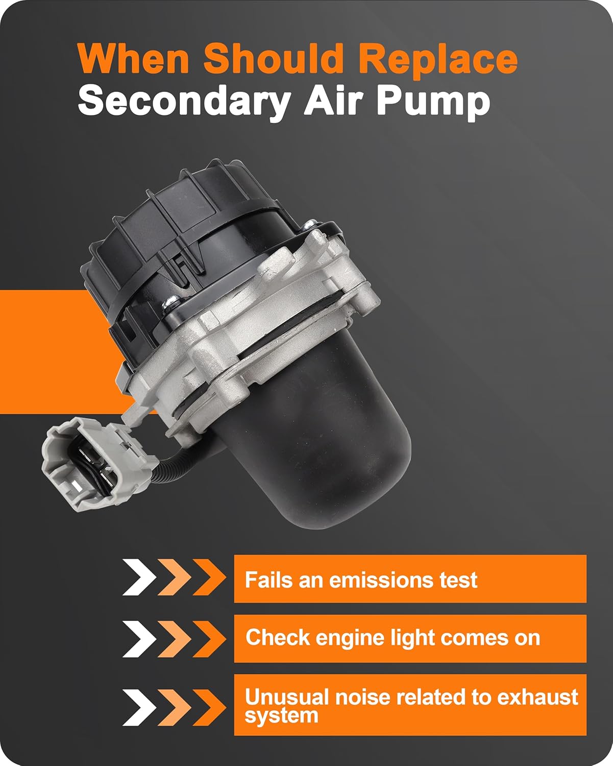 17600-0C020 Secondary Air Injection Pump Compatible with Toyota Tacoma 2005-2015 2.7L L4 Prolonged Use Smog Pump Easy to Install 17610-0C020