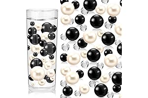 100-Piece Sophisticated Black and White Marbles for Vase Decor