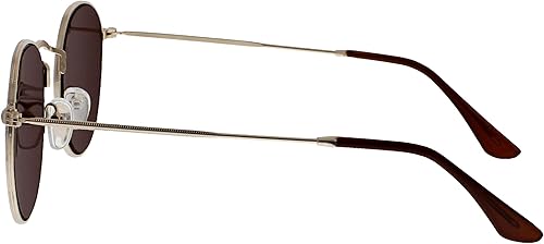 Miniatura 6 de OPULIZE Sol Classic - Lentes de lectura redondos retro de los años 60, oro mate, marrón oscuro, para hombres y mujeres, UV400 S94-9 +2.50