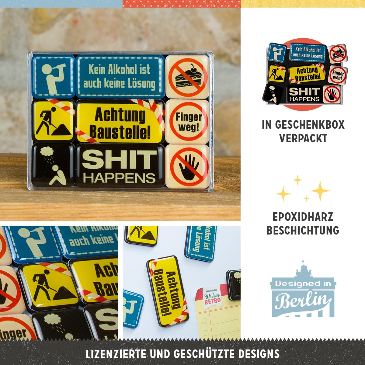 Aimants Frigo Rétro 24h Le Mans - Lot De 9 Aimants Magnétiques Racing Vintage