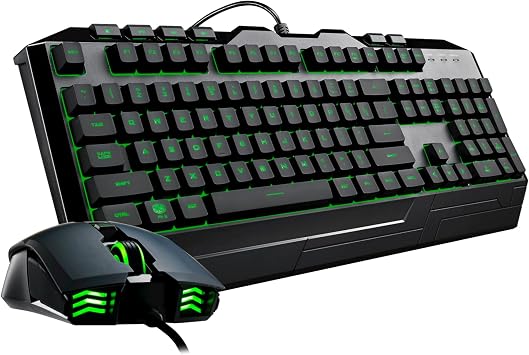 Cooler Master Devastator 3 Ergonomic Gaming Keyboard and Optical Mouse Combo, Black SGB-3000-KKMF3-US