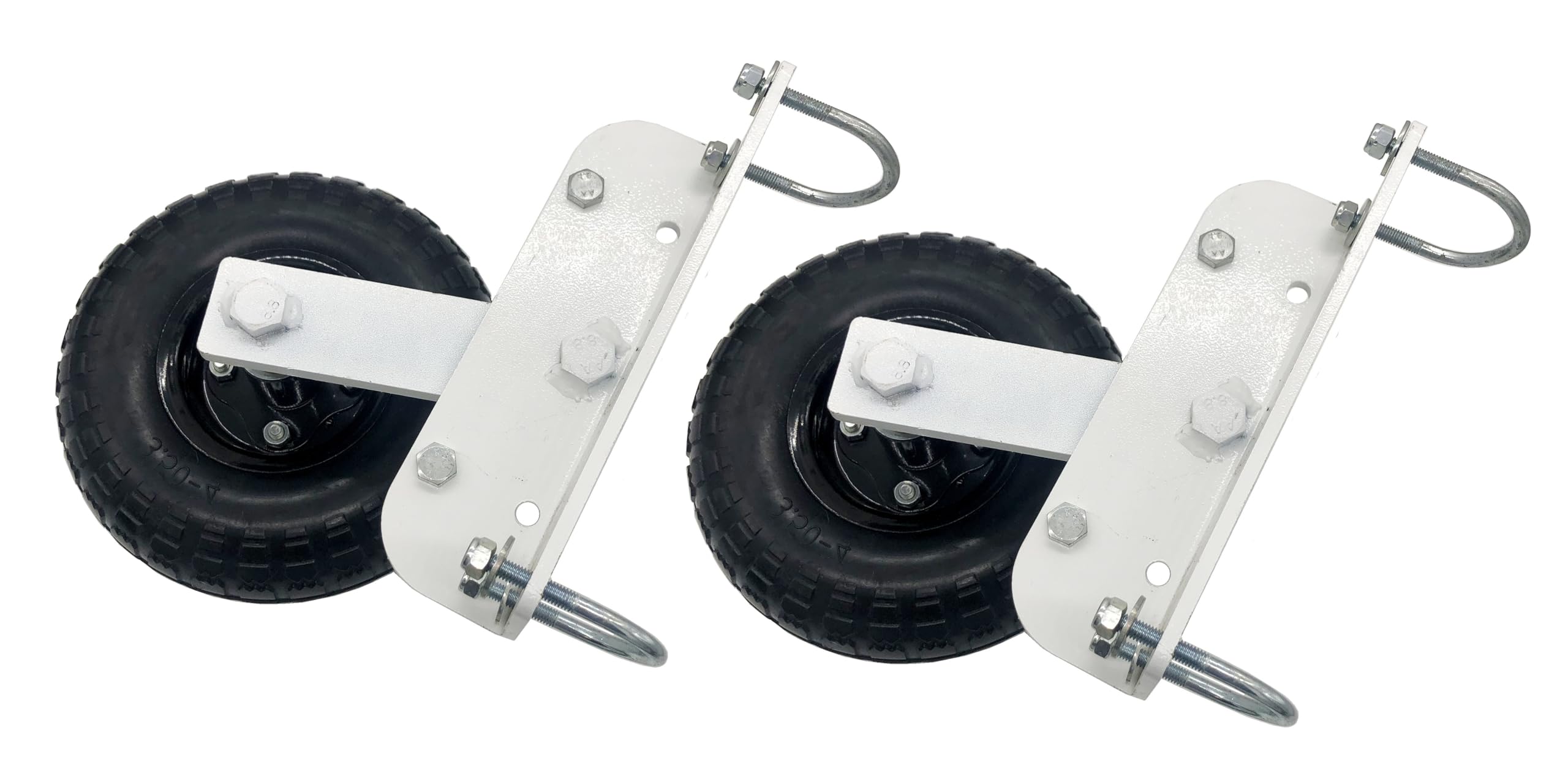 All Terrain Rubber Tire Rotating Flip Over Mounting Wheel Kit for Portalbe Freestanding Soccer Football Goal Range Box Compatible with Forza Alu110