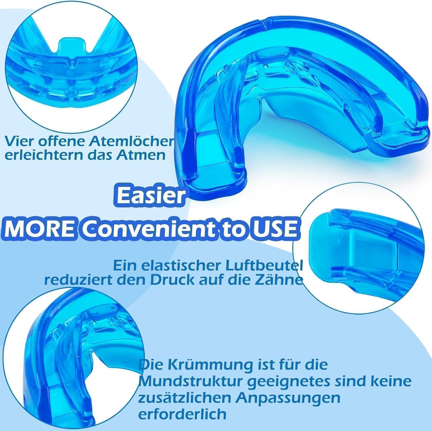 AIOUTGOGO Schnarchstopper, Schnarchfrei Schnarchschiene Männer, Flexibel Mehrzweck Anti Schnarch, Effektiv Anti Snoring Schnarchen Stopper gegen Schnarchen, Besser Schlafen(Gebrauchsfertig)