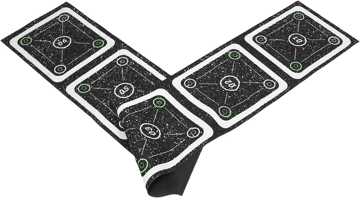 Beaupretty Agility Ladder Pad with 6 Green Rungs Rubber Footstep Training Mat Speed and Agility Ladder for Soccer Football Fitness and Quick Workout Training