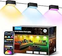 Govee RGBIC Outdoor Deck Lights 6-Pack (32.8ft): Smart IP65 Fence Lights with App/Voice Control, 16M Colors + 4000K White for Patio Yard Decor