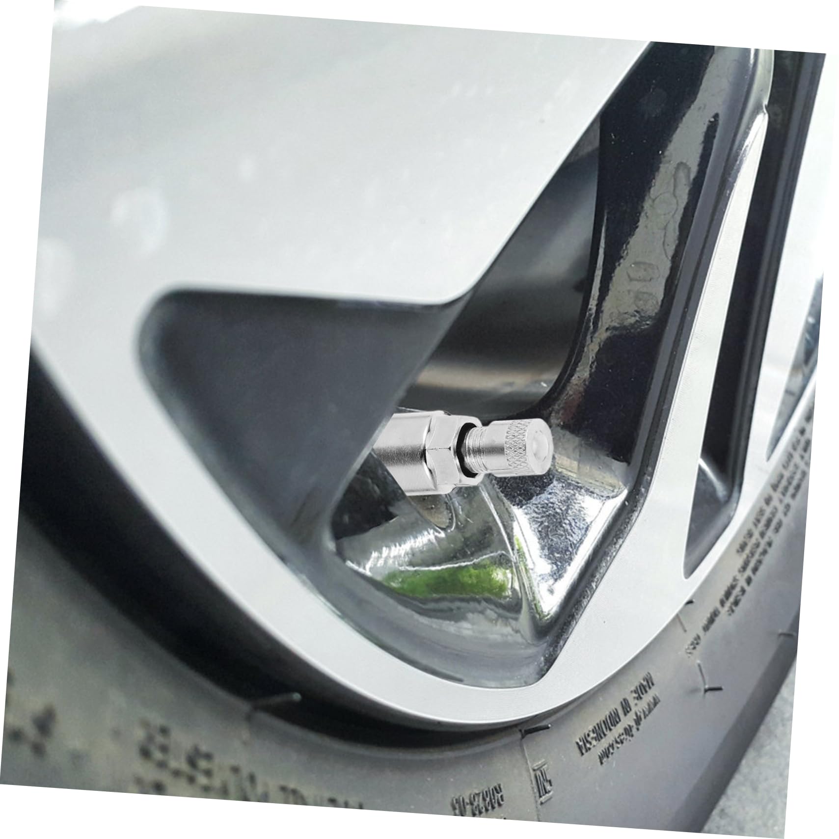 ULTECHNOVO 10 Pezzi Valvole per Pneumatici in Acciaio 45 Facile da Installare e Efficiente per Trailer e Pneumatici Tappo Antipolvere Argento