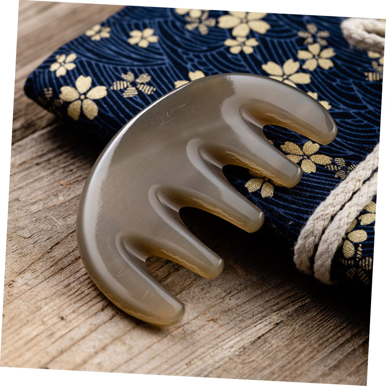 FOMIYES 5 Stück Fünf Zahn Massagekamm Kopfmassage Gua Sha Kamm Massagewerkzeuge Körperakupunktmassagekamm Hornkamm Kopfhautmassagegerät Kamm Gua Sha Schabewerkzeug Haarmassagekopfkamm