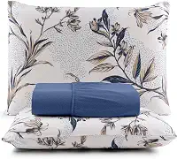 Jogo De Cama 100% Algodão Queen 3 Peças Estampado Liso (Azul Royal)
