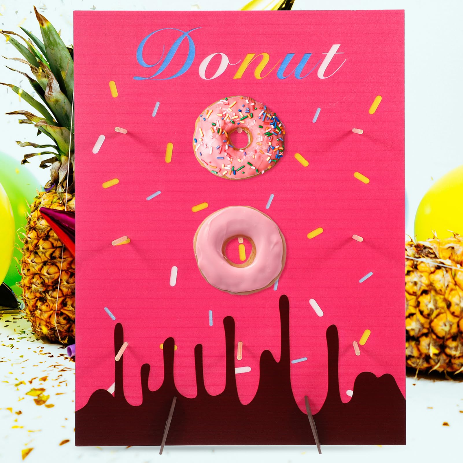 Soporte De Madera Para Donuts Expositor Dulce Para Fiestas y Cumpleaños Decoración De Mesa Para Bodas y Eventos Organizador De Rosquillas Cocina o Pastelería