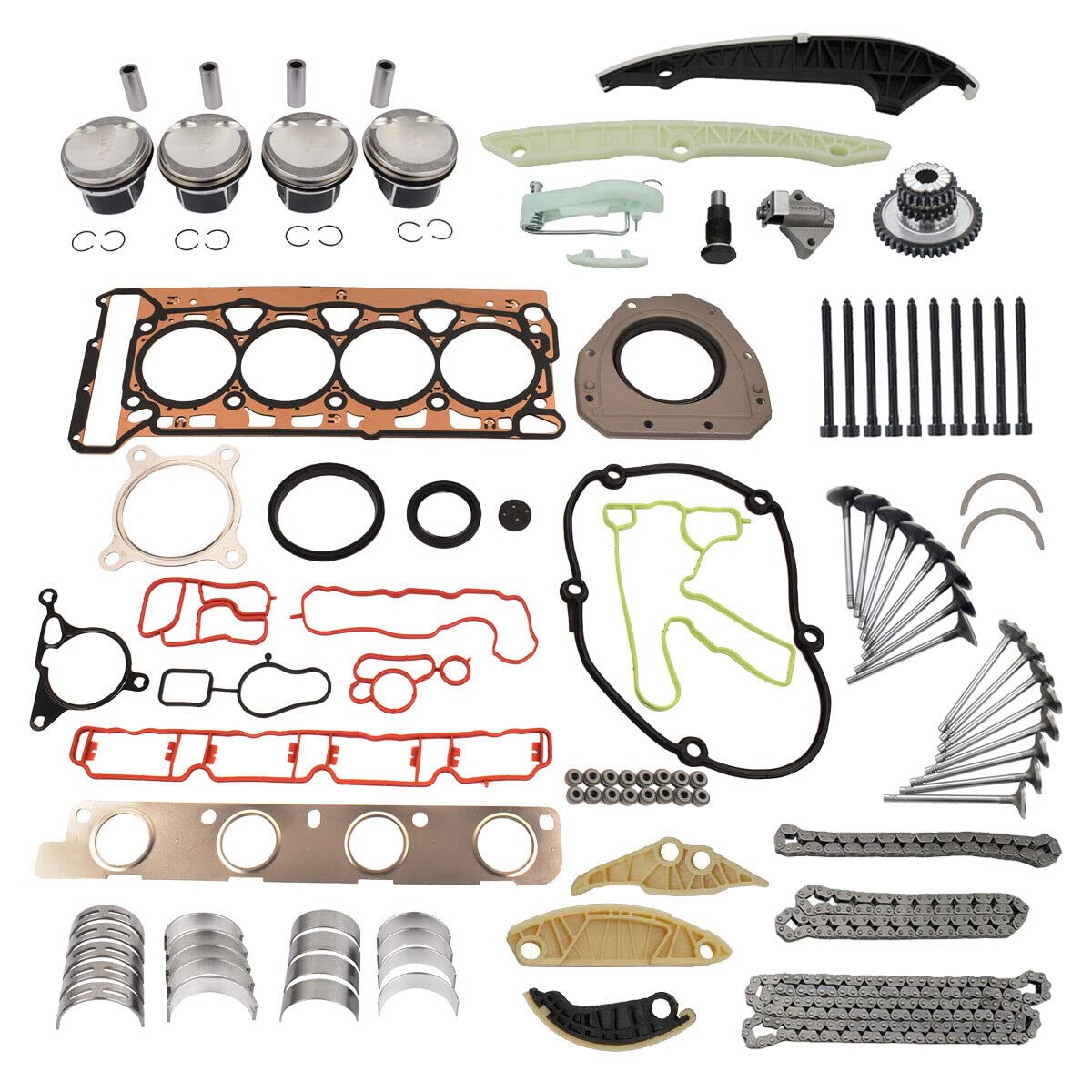 Kit de reparación de válvulas de pistón (21mm) Compatible con 1.8 TFSI TSI CDAA CDAB CDH CDHA CDHB 06F253039F 06H109158H 06J198151B