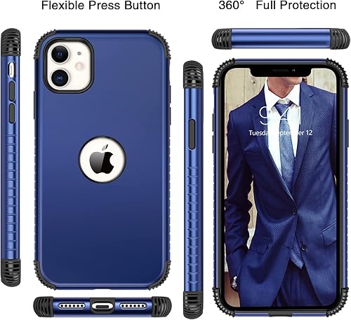 Miniatura 6 de BENTOBEN Funda para iPhone 11, funda para iPhone 11, resistente 2 en 1, cuerpo completo, resistente, protección a prueba de golpes, híbrida de