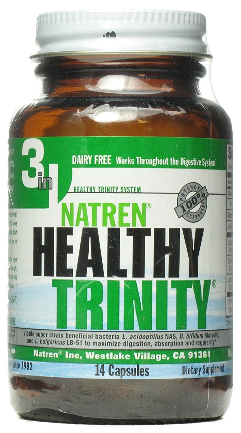 2 Packs of Natren Healthy Trinity Dairy Free - 14 Caplets