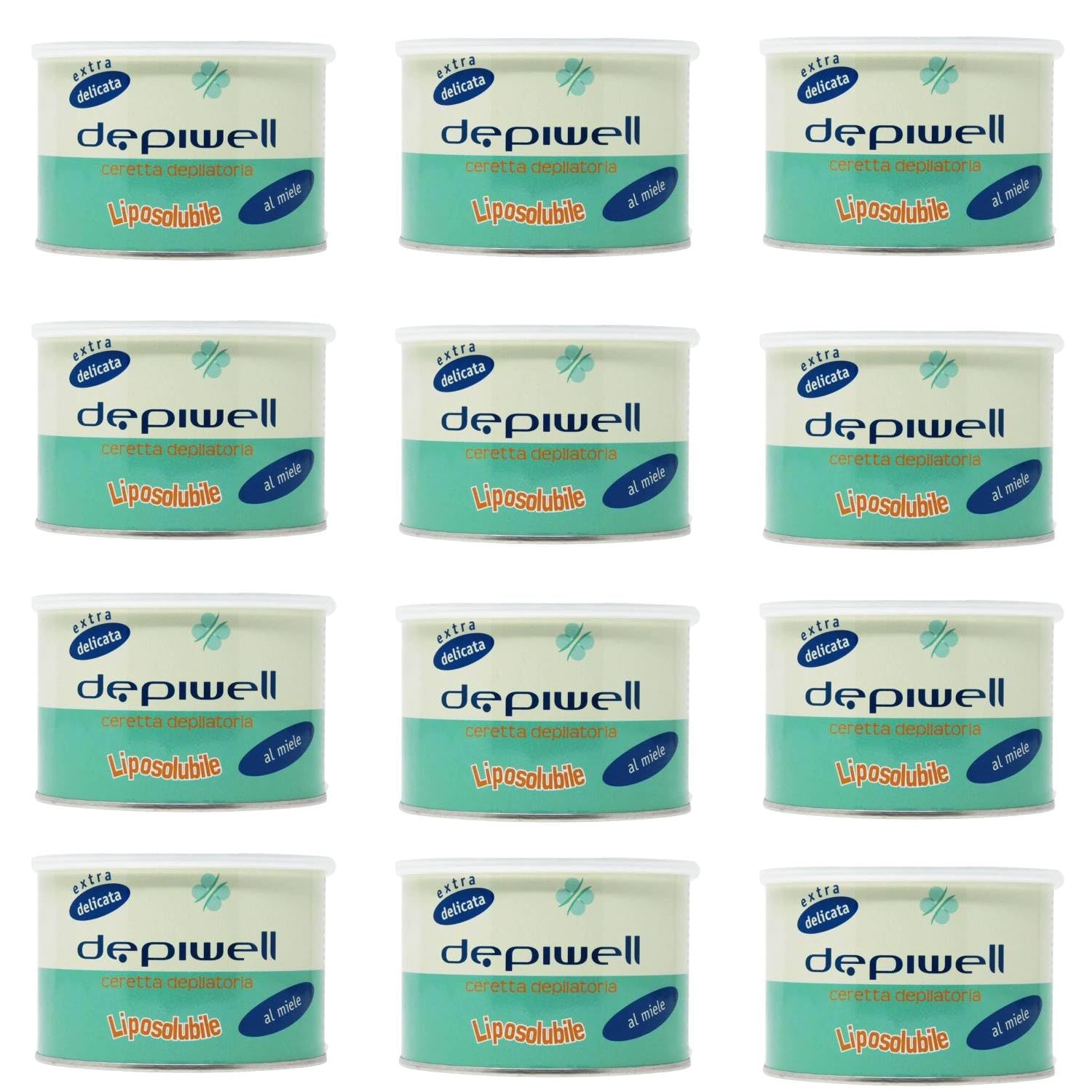 Ceretta Depilatoria Liposolubile Extra Delicata 400 Ml (Cera Al Miele 12 Pezzi)