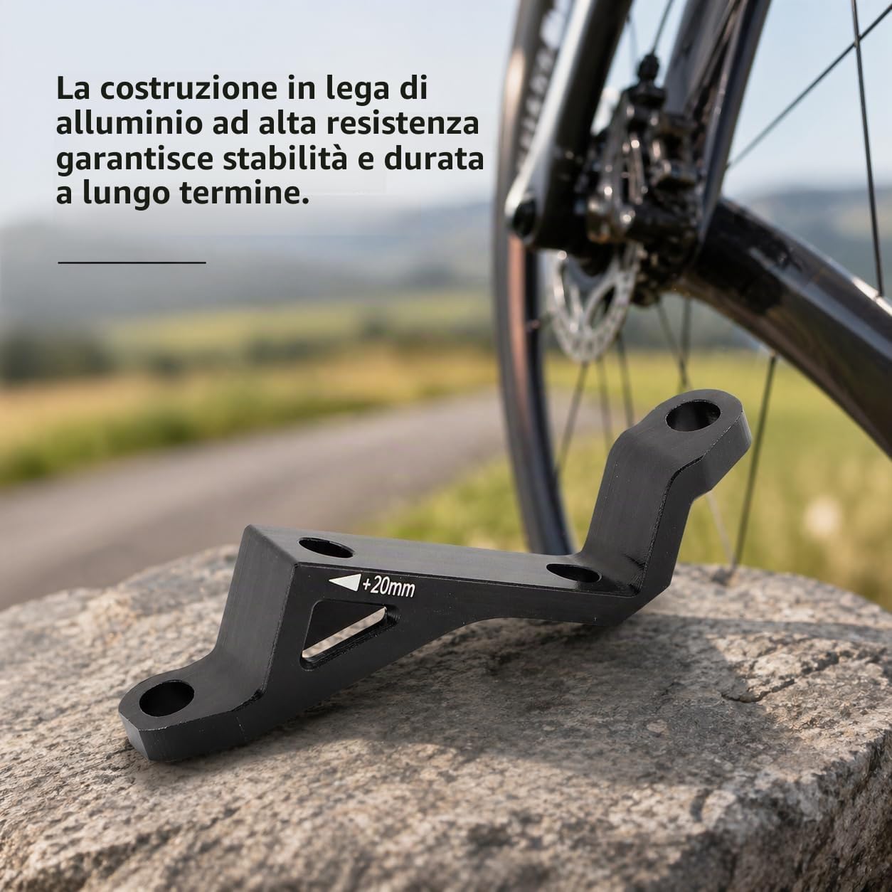 Adattatore per Freno a Disco per Bici, Staffa FM a PM in Lega di Alluminio ad Alta Resistenza, per 160 180 Dischi, Nero, conversione da Mountain a Bici da Strada