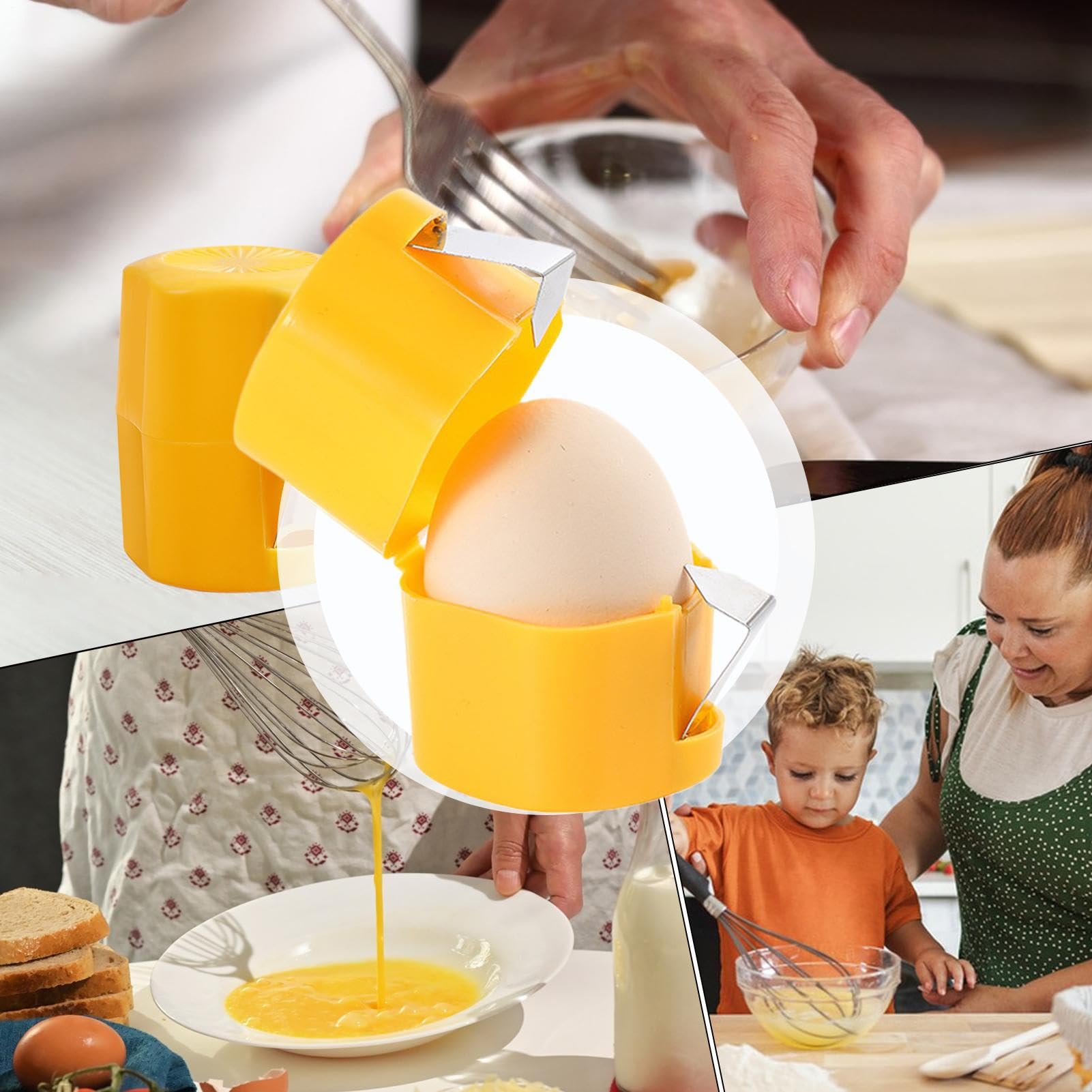 Abrehuevos, Abrecáscaras, Pelador De H-Uevos De Acero Inoxidable, Herramienta Elíptica, Herramienta Eficiente Y Portátil Para Abrir Huevos Para Romper H-Uevos Para Repostería Cocina Hogar Negocios