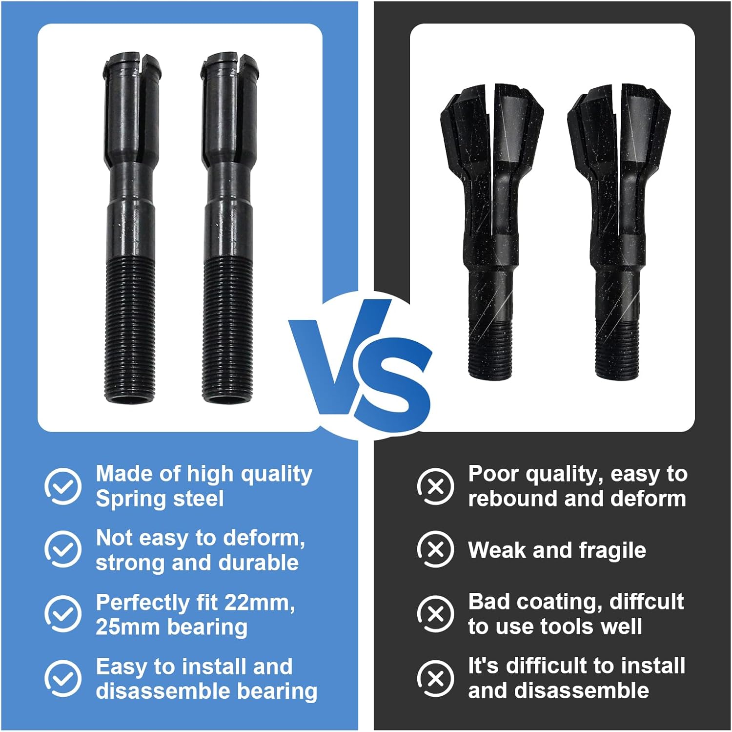 Inner Cam Bearing Installer and Puller Tools Compatible for Harley Twin Cam Engine Harley 88 93 96 103 110 All Twin CAM 1999-2017