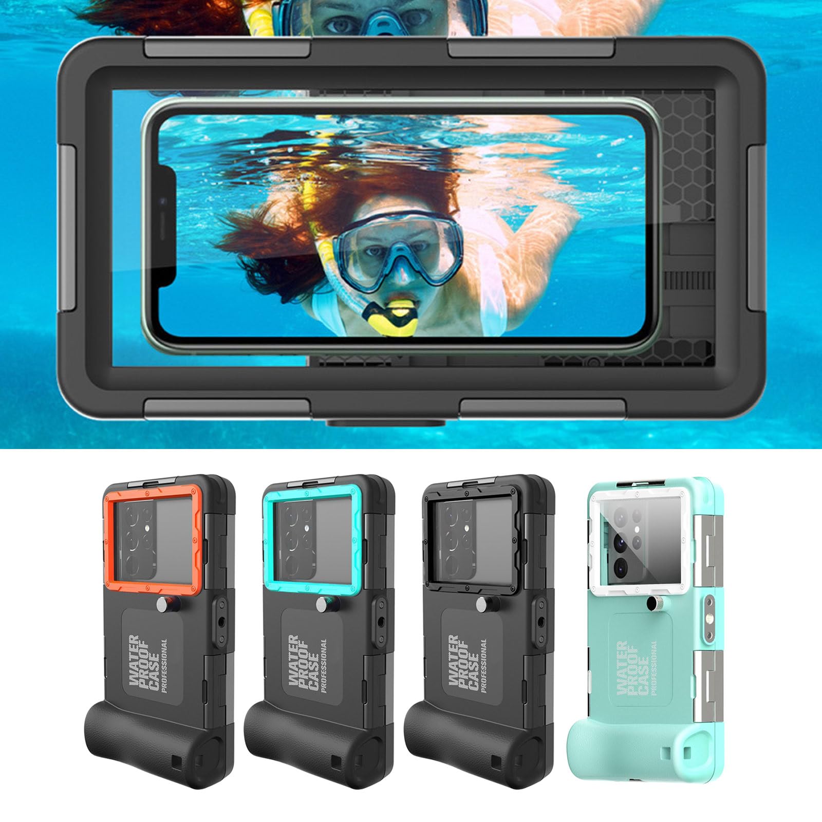 Custodia per telefono da 15 m per immersioni con snorkeling con custodia per telefono subacquea resistente alle alte pressioni