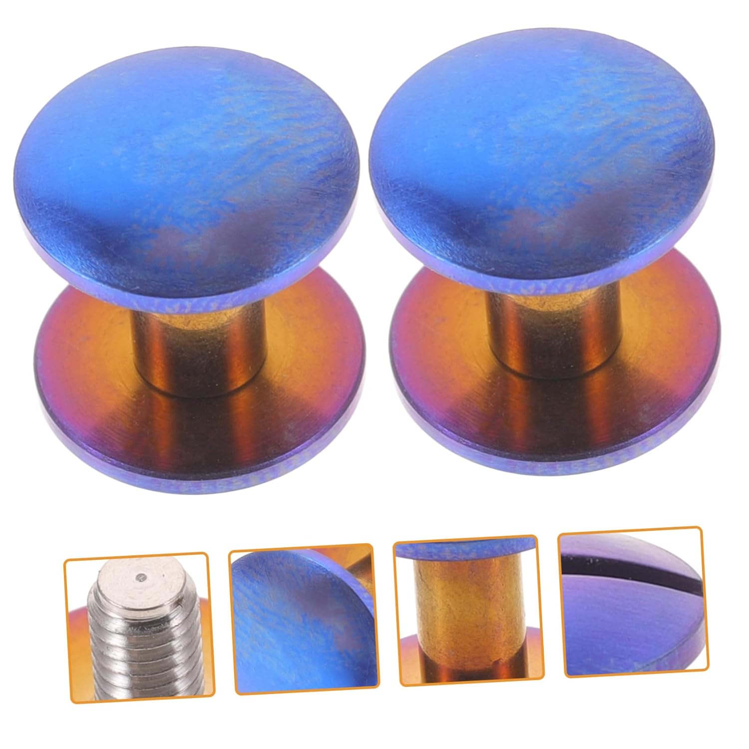 8pcs Binding Screws Belt Buckle Fasteners for Bookbinding Crafts Lightweight Easy to Install Resistant Texture Drill Compatible