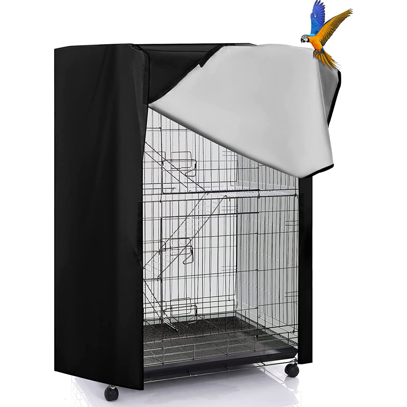 PJDDP Birdcage Covers Bird Cage Cover Good Night Universal Pet Cage Cover Blackout Parrot Cage Cover Breathable Washable for Parrot Parakeet Small Animal Sleeping 88X62x120cm