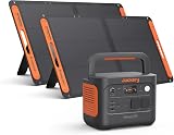 Jackery Explorer 1000 v2 Générateur Électrique Portable avec 2x100W Panneau Solaire, 1070Wh Batterie LFP, 1500W CA/100W USB-C Sortie, Charge Complète Rapide 1H pour Plein Air,Camping-car,Urgence - 1