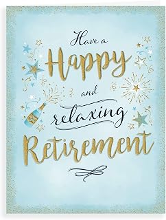 Piccadilly Greetings Modern Retirement Card Retirement - 8 x 6 inches