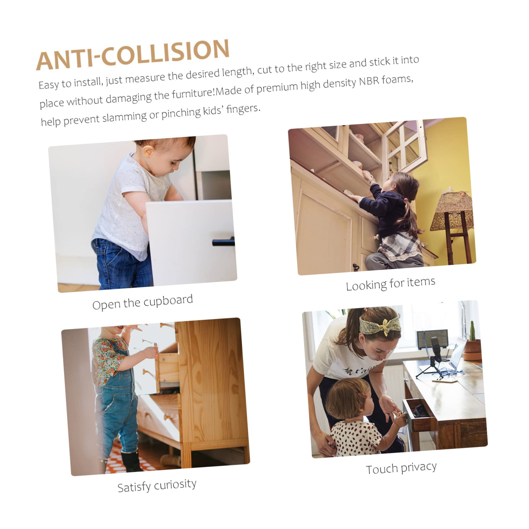4 Piezas Tira Protectora de Seguridad Protector de Esquinas for Bebés Almohadilla a Prueba de Bebés Muebles Cama Infantil Parachoques Protectores de Esquinas de Mesa for Protector de Esquinas de Bebé
