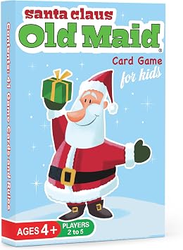 Santa Claus Old Maid A Christmas Games for Kids & Grandkids, Ages 4+